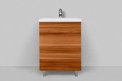 Am.Pm Тумба с раковиной Gem 75 орех, напольная с 2 ящиками – фотография-6